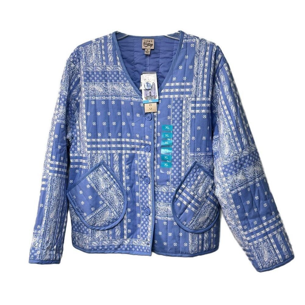 Como Vintage Quilted Blazer NWT